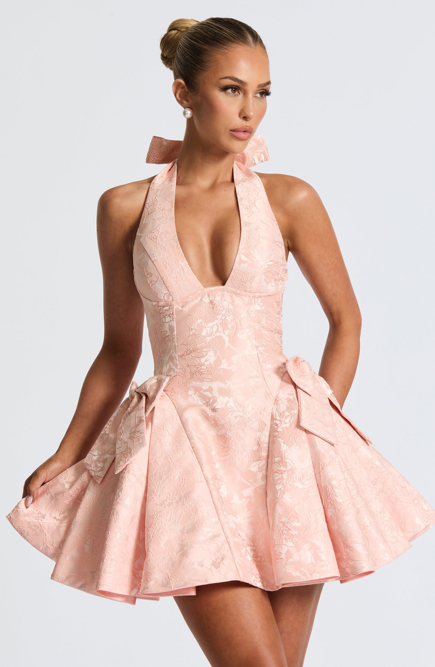 JOCELYN MINI DRESS - SOFT PEACH