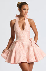 JOCELYN MINI DRESS - SOFT PEACH