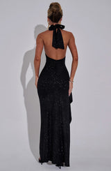JOELLE MAXI DRESS - BLACK SPARKLE