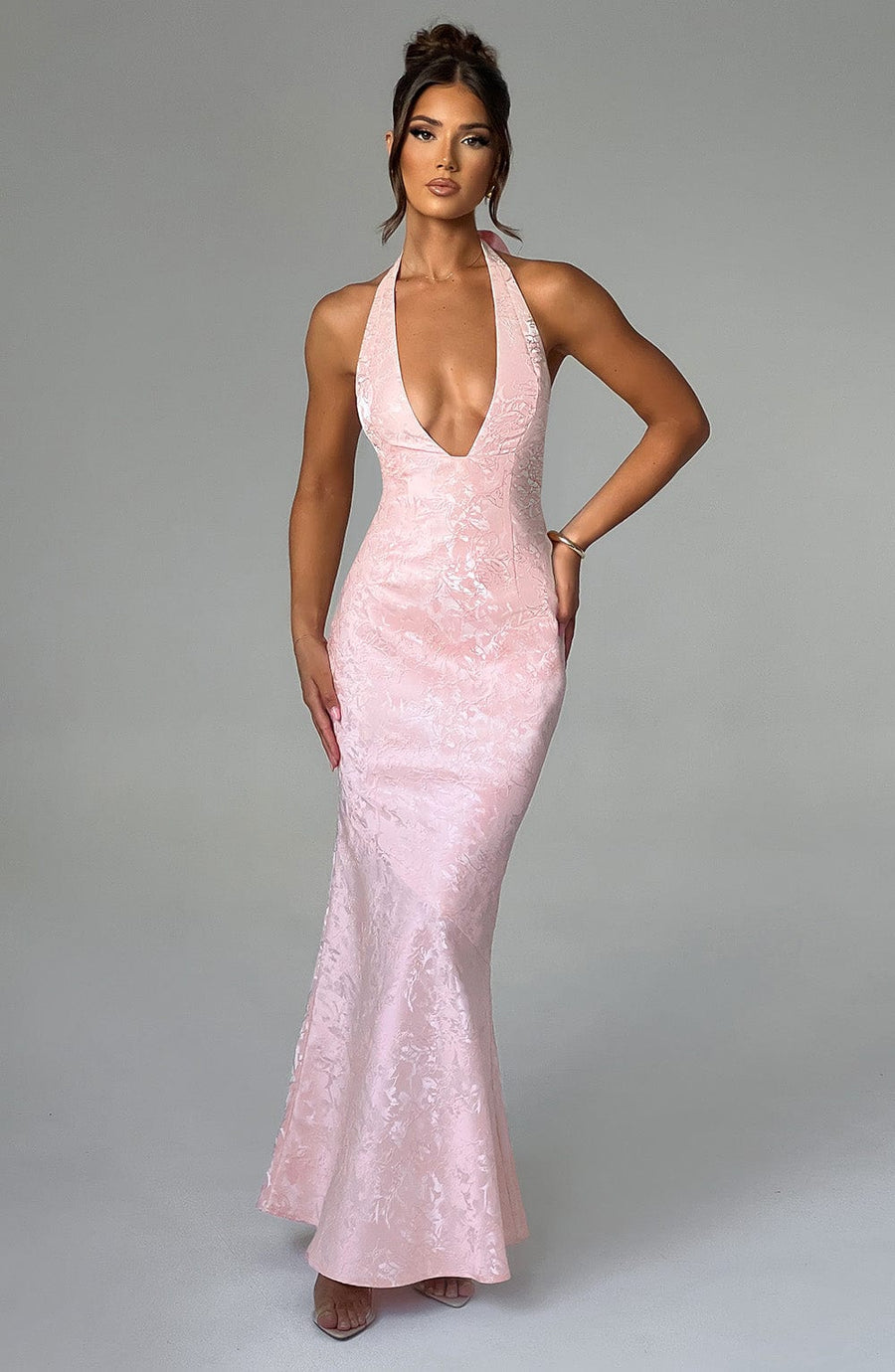 VESTIDO LARGO JOSEPHINE - ROSA PÁLIDO