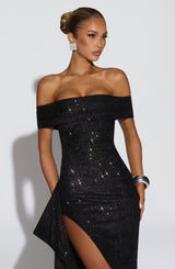 JOYCE MAXI DRESS - BLACK SPARKLE