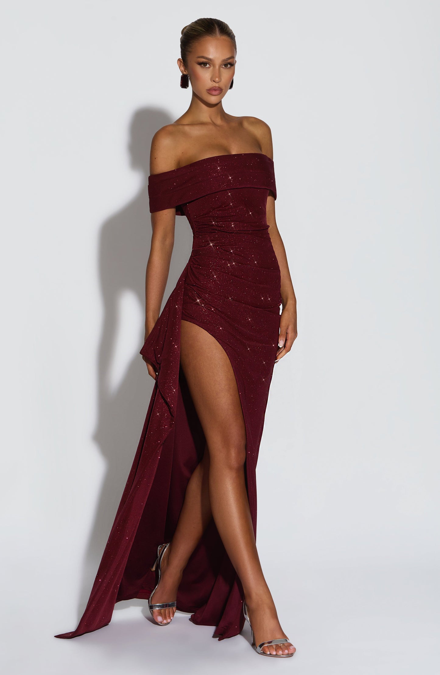 JOYCE MAXI DRESS - WINE SPARKLE