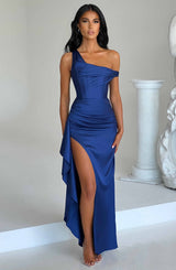 JULIENE MAXI DRESS - NAVY