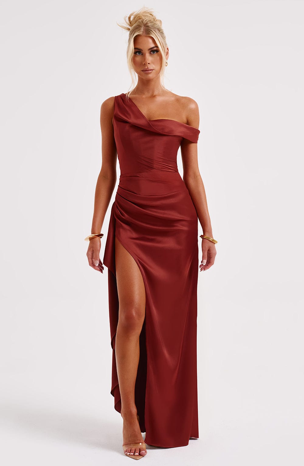JULIENE MAXI DRESS - RUST