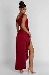 JULIENE MAXI DRESS - WINE