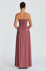 JUNIA MAXI DRESS - ROSE BROWN
