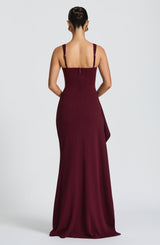 KATANA MAXI DRESS - CHERRY LACQUER