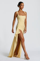 KATANA MAXI DRESS - LEMON