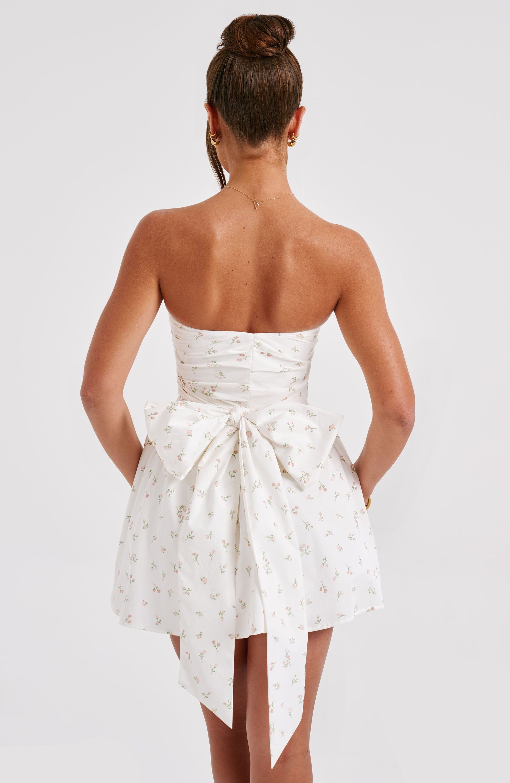 KATRINA MINI DRESS - BLUSH FLORAL PRINT