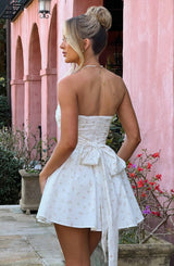 KATRINA MINI DRESS - BLUSH FLORAL PRINT