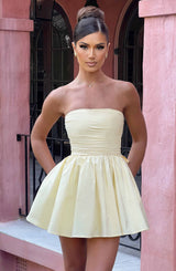 KATRINA MINI DRESS - LEMON