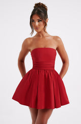 KATRINA MINI DRESS - RED