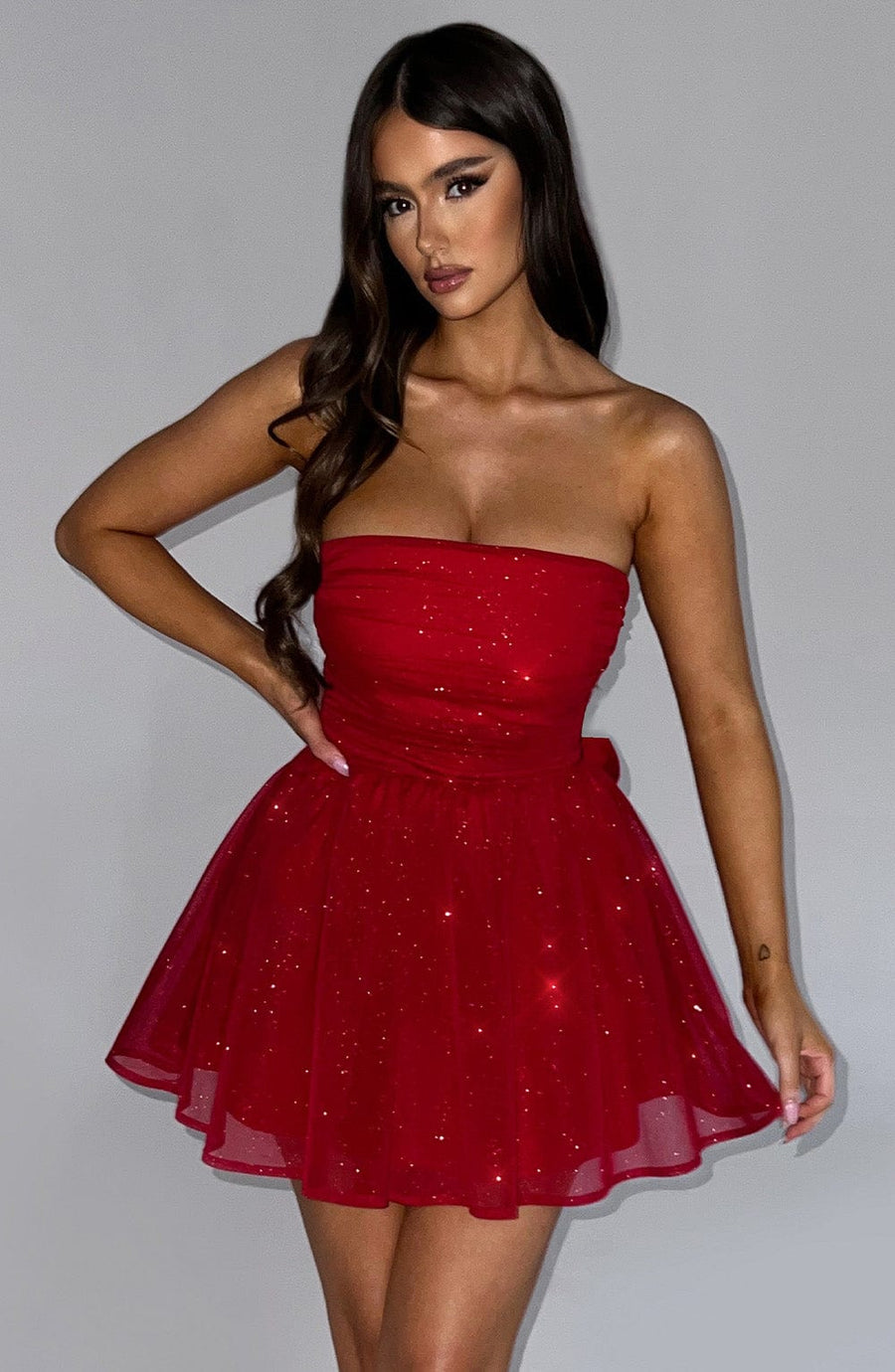MINIVESTIDO KATRINA - ROJO BRILLANTE