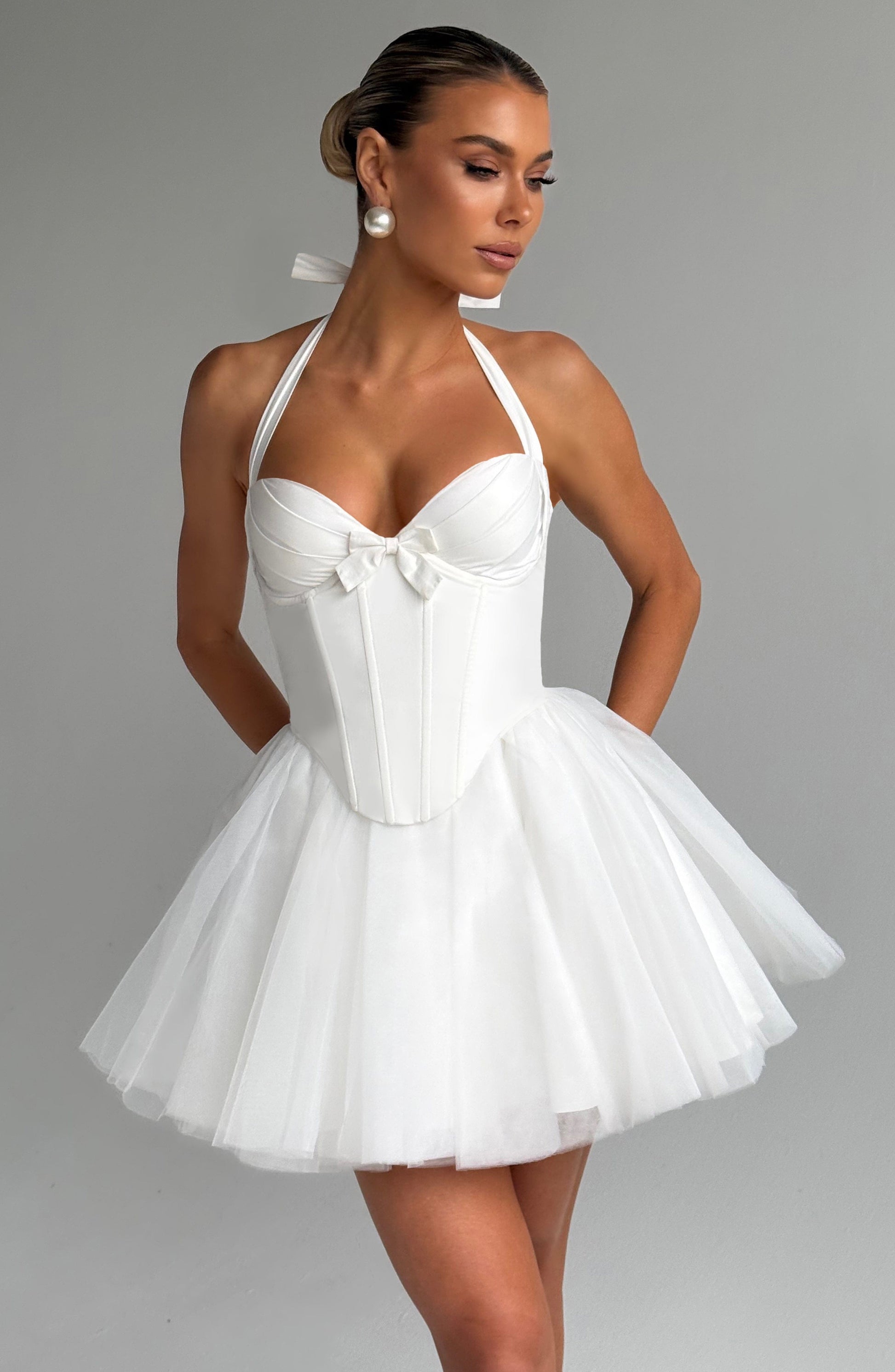 KEELY MINI DRESS - IVORY