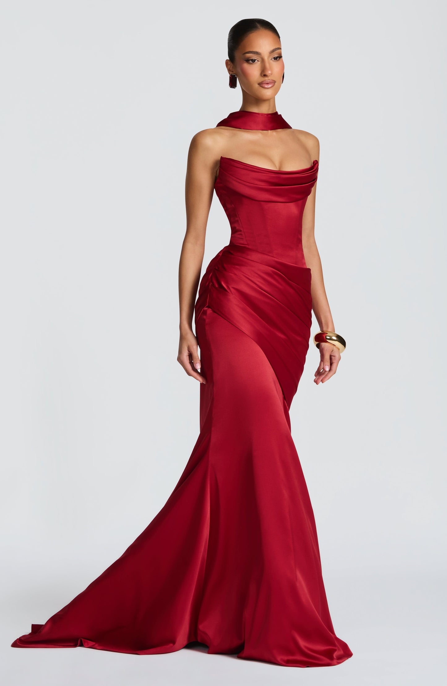KENSINGTON MAXI DRESS - DEEP RED