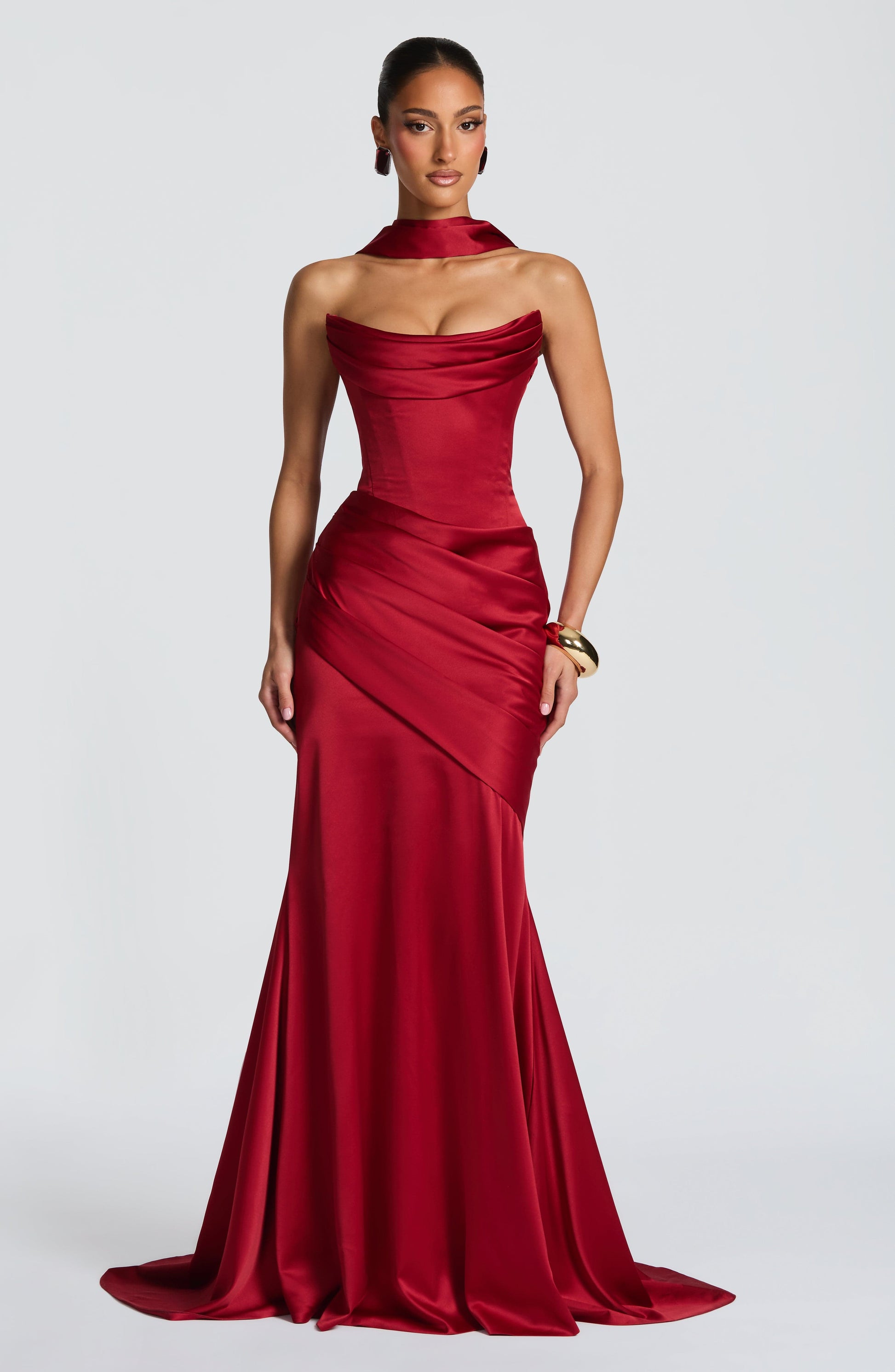 KENSINGTON MAXI DRESS - DEEP RED