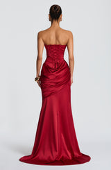 KENSINGTON MAXI DRESS - DEEP RED