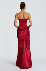 KENSINGTON MAXI DRESS - DEEP RED