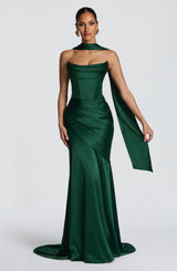 KENSINGTON MAXI DRESS - EMERALD