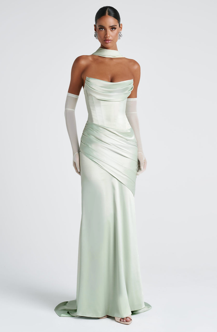 VESTIDO LARGO KENSINGTON - MENTA