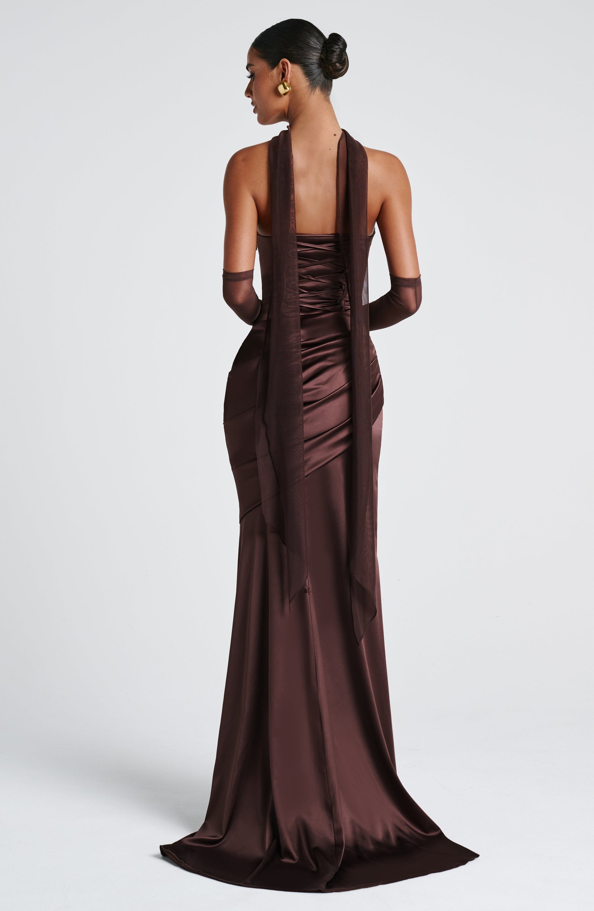 KENSINGTON MAXI DRESS - PLUM BROWN