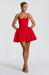 KIAH MINI DRESS - RED