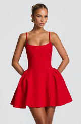 KIAH MINI DRESS - RED