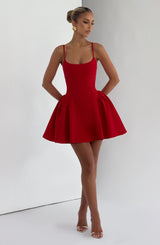 KIAH MINI DRESS - RED