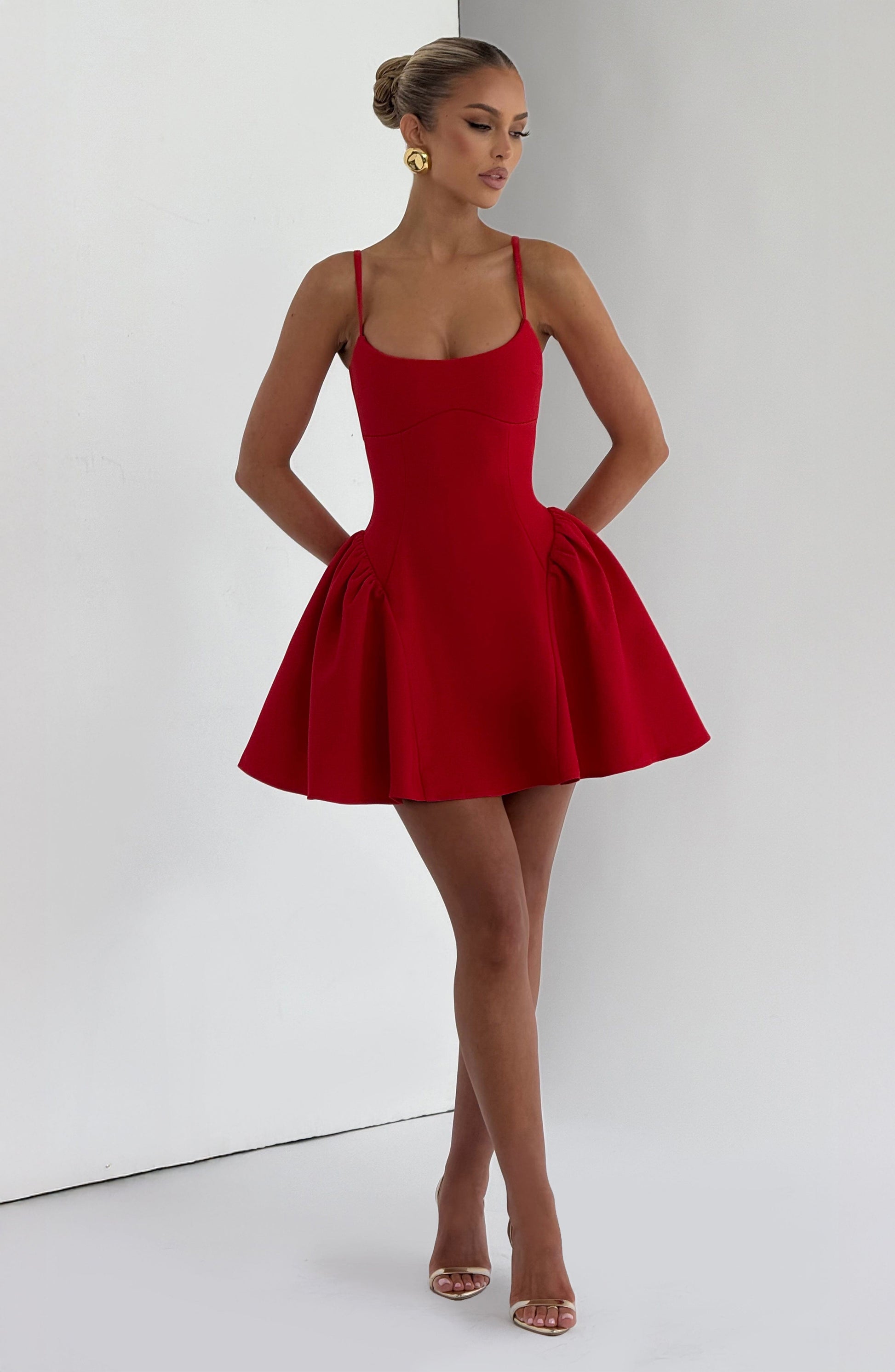 KIAH MINI DRESS - RED
