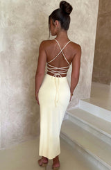 KIANA MIDI DRESS - LEMON