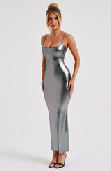 KYRANNI MAXI DRESS - GUNMETAL