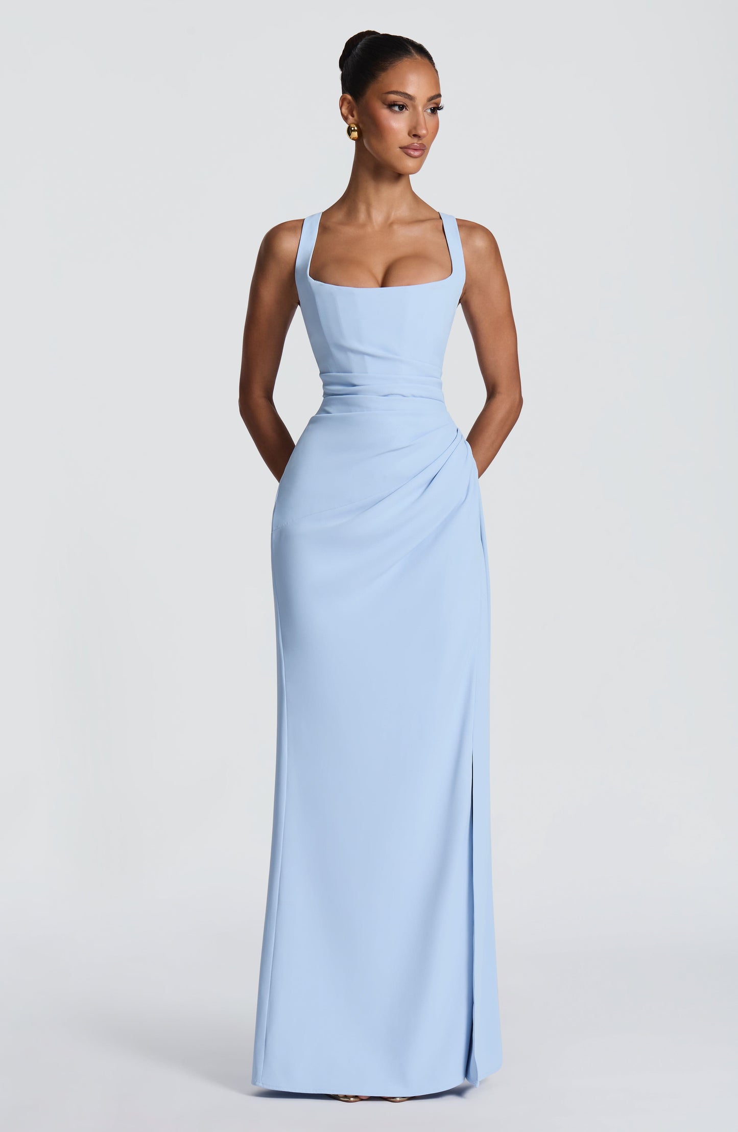 LALEH MAXI DRESS - GLACIER BLUE