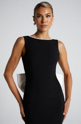 LANA MIDAXI DRESS - BLACK/WHITE