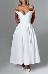 LANETTA MIDI DRESS - IVORY