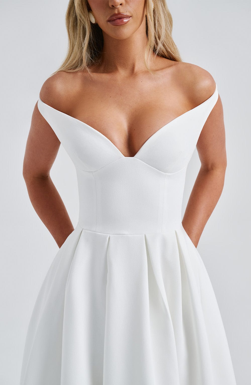 LANETTA MIDI DRESS - IVORY