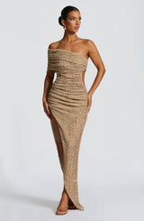 LAVERNA MIDI DRESS - BEIGE