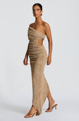 LAVERNA MIDI DRESS - BEIGE
