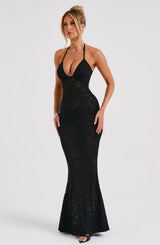 LEILINA MAXI DRESS - BLACK