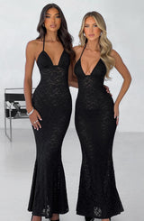 LEILINA MAXI DRESS - BLACK