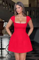 LENA MINI DRESS - RED