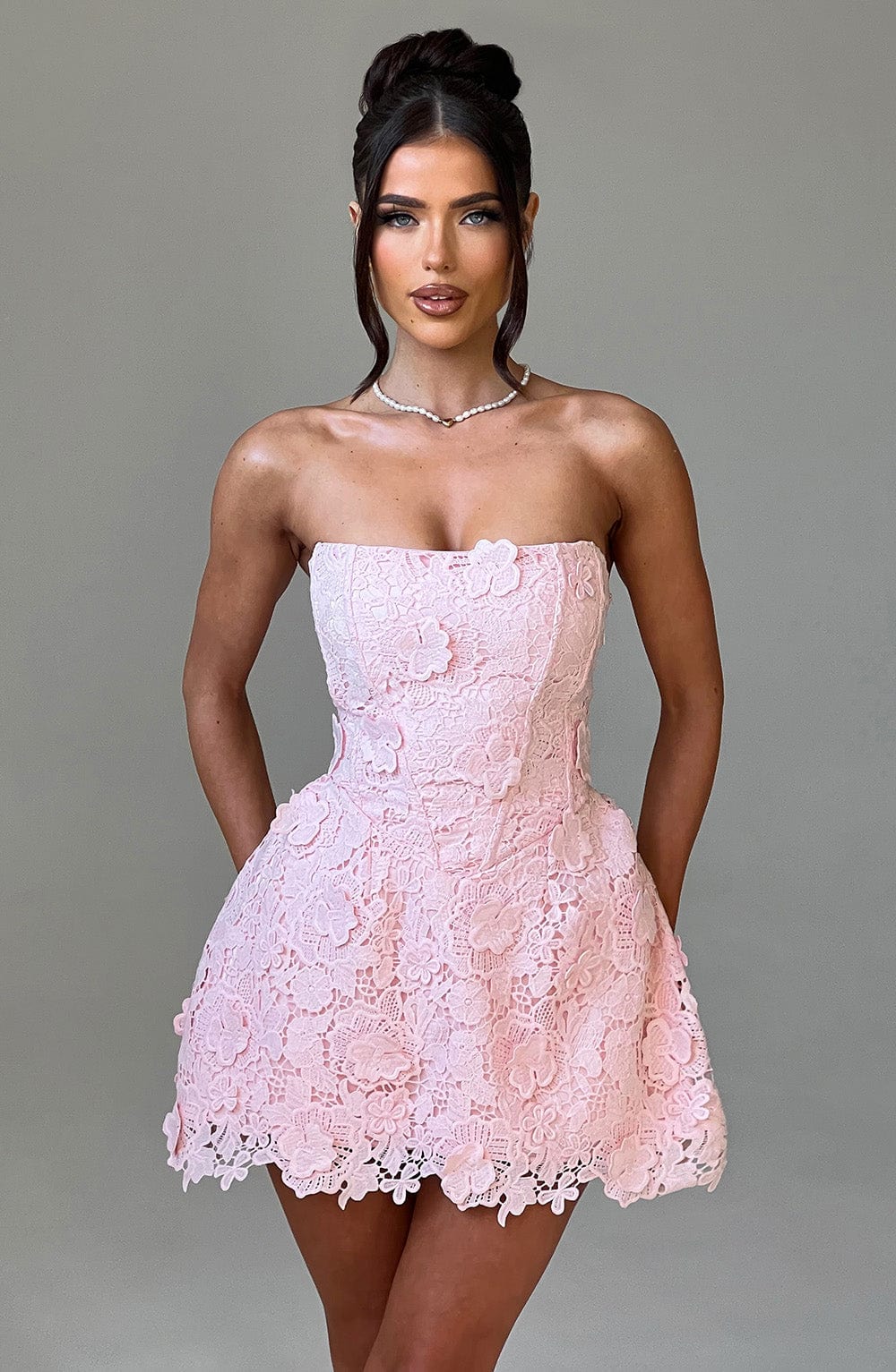LEONA MINI DRESS - BLUSH