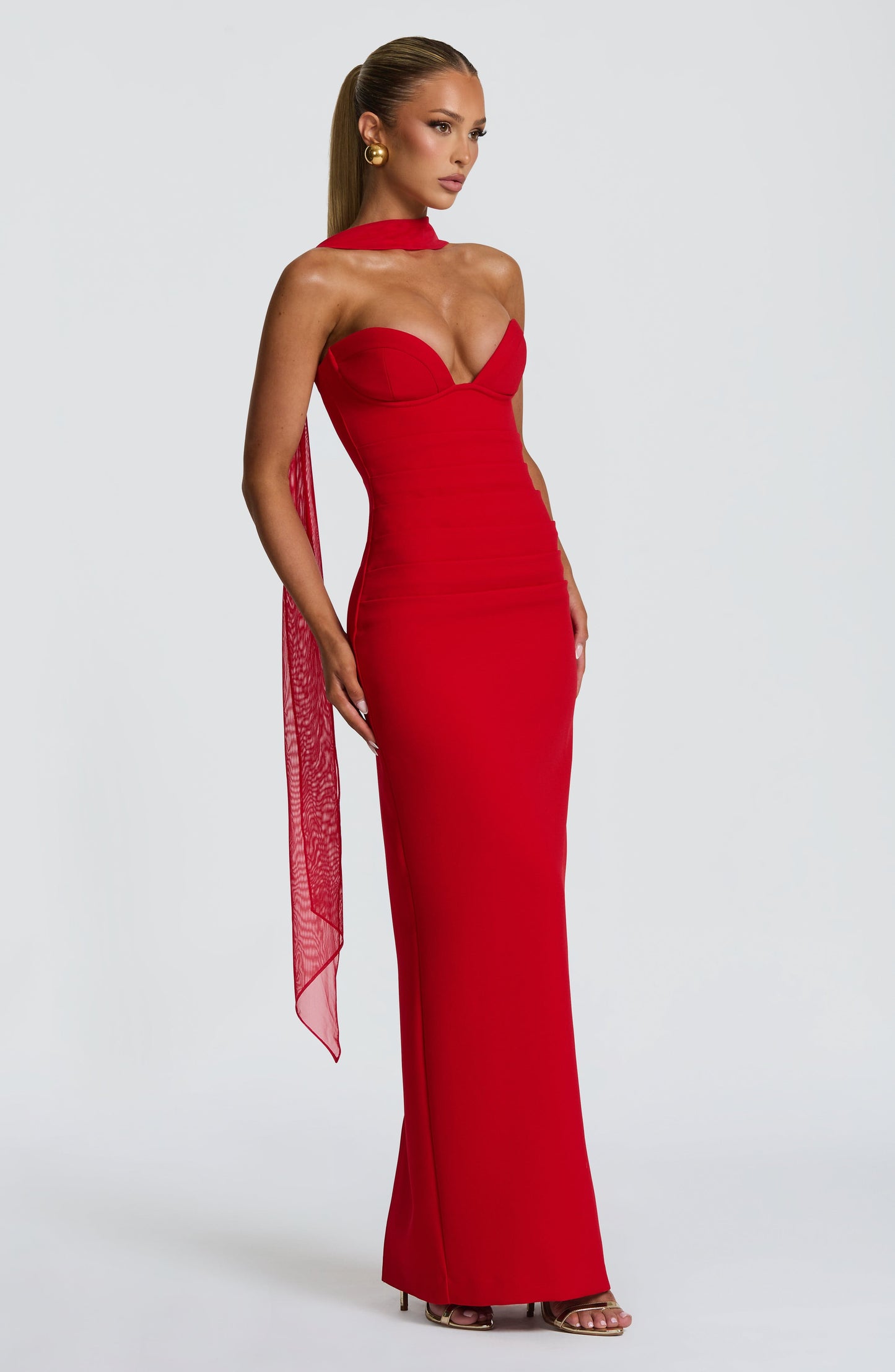 LINDSEY MAXI DRESS - RED