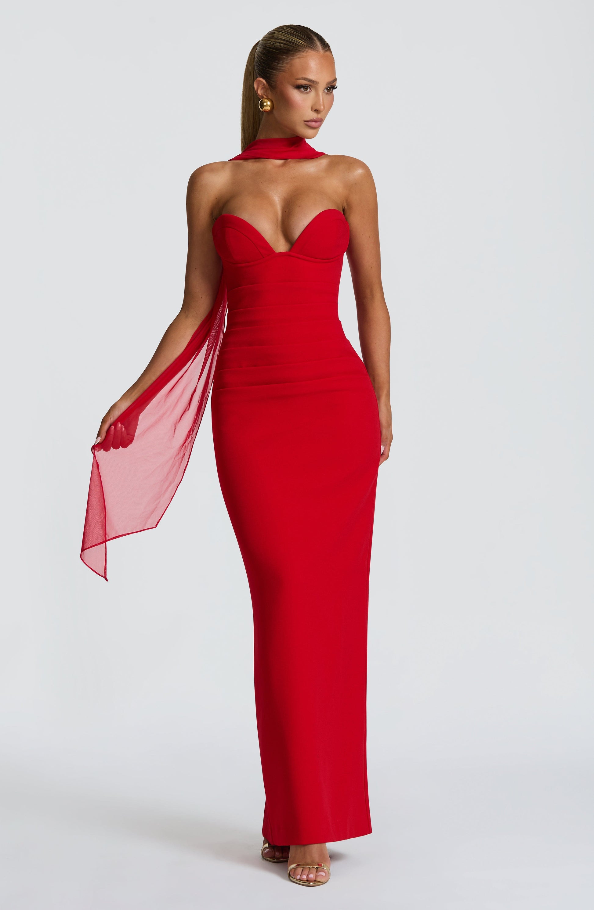 LINDSEY MAXI DRESS - RED