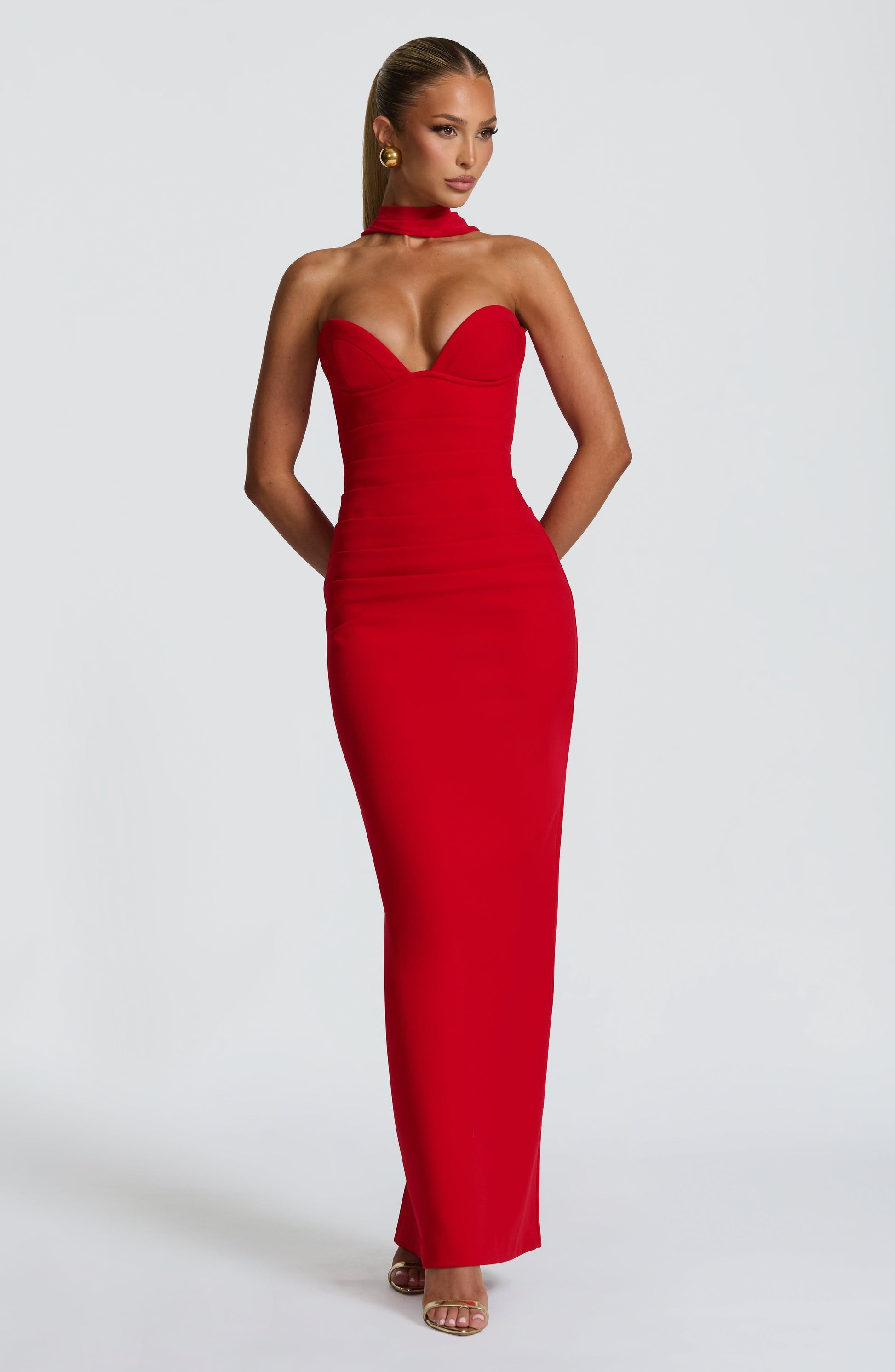 LINDSEY MAXI DRESS - RED
