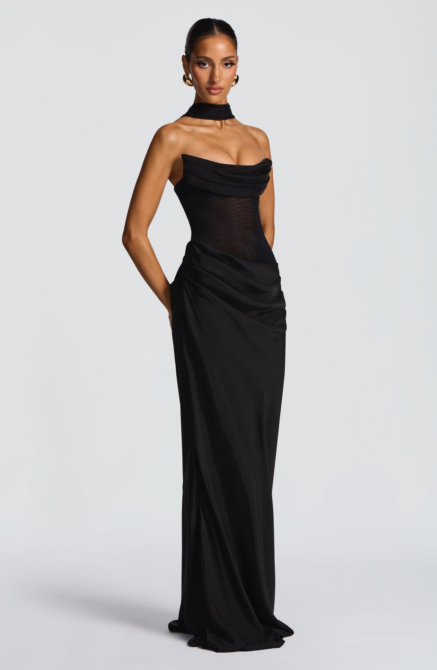 LIORA MAXI DRESS - BLACK