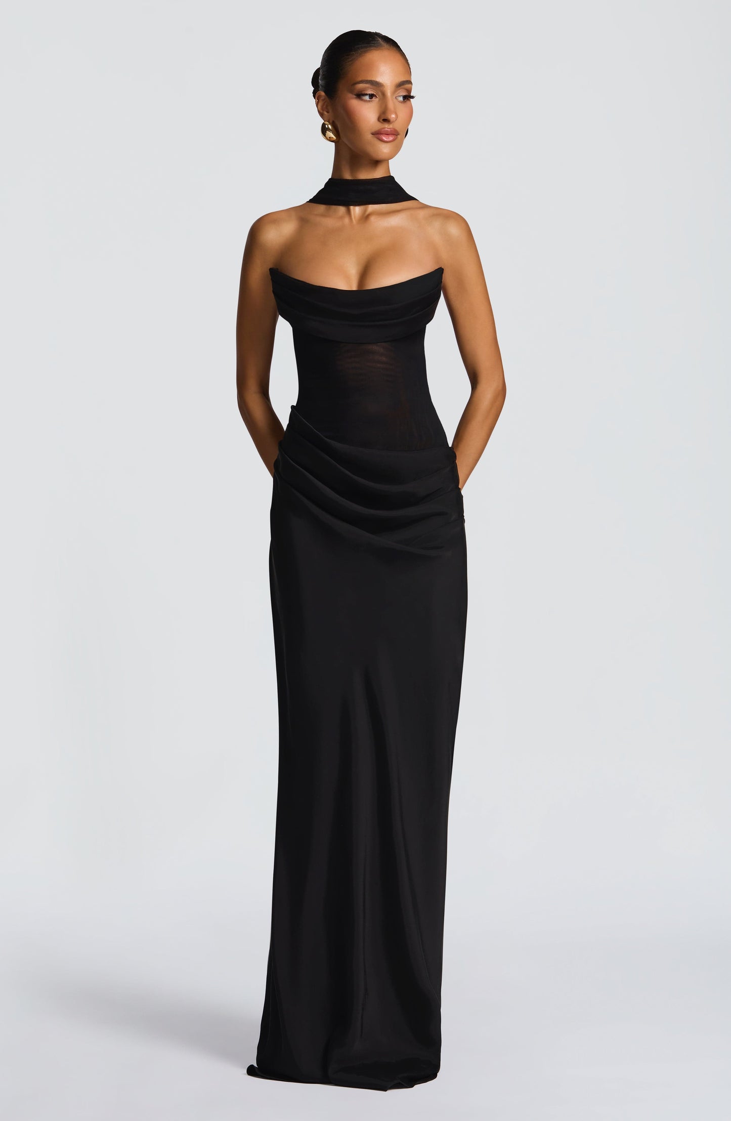 LIORA MAXI DRESS - BLACK