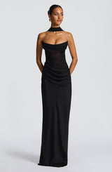 LIORA MAXI DRESS - BLACK