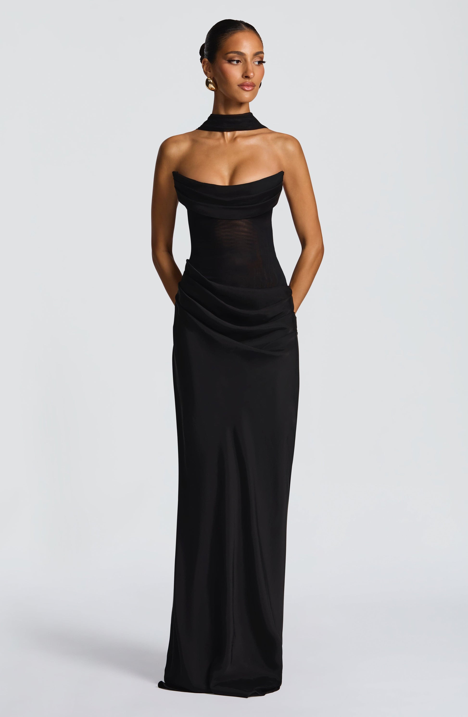 LIORA MAXI DRESS - BLACK