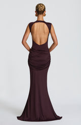 LORENZA MAXI DRESS - PLUM