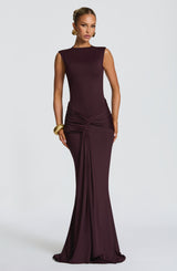 LORENZA MAXI DRESS - PLUM